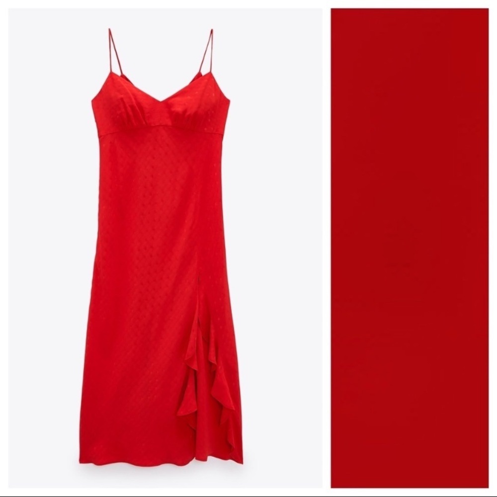 Zara Ruffled Slip Dress - Picture 4 of 6